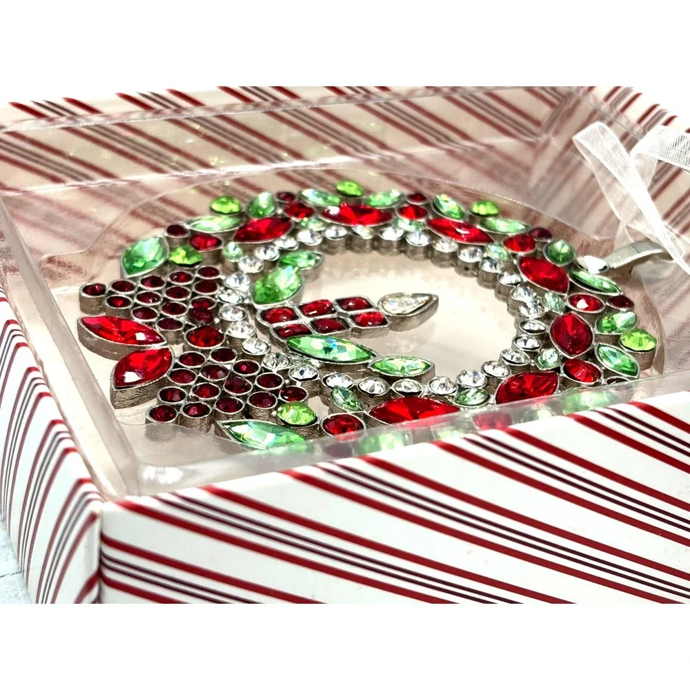 Hallmark Ornament Keepsake RADIANT WREATH 2018 Metal Rhinestones Ruth Donikowski